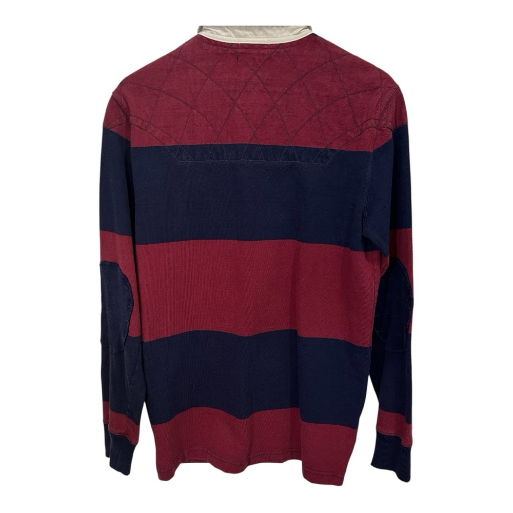 Ralph Lauren Rugby Shirt M | Maroon Navy Striped RLFC 1939-40 Patch | Vintage - Picture 3 of 16